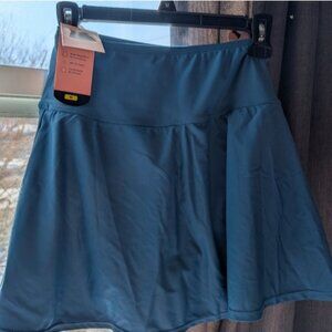 Blue Women's High waisted Swim Skirt